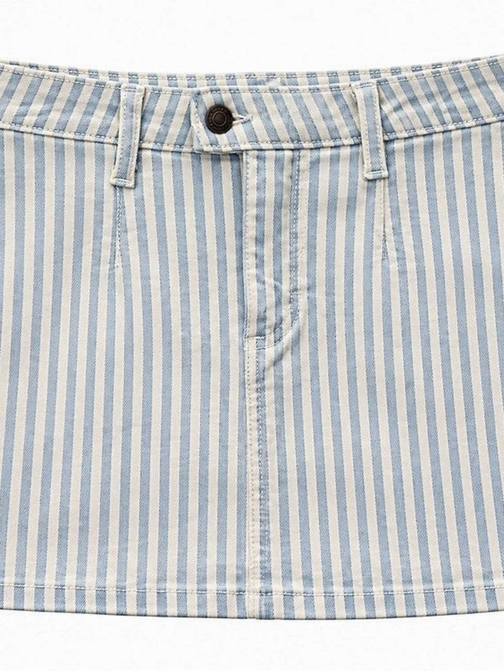Arizona Jean Co. Arizona Striped Low Rise Denim Skirt. Blue & White